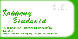 koppany bindseid business card